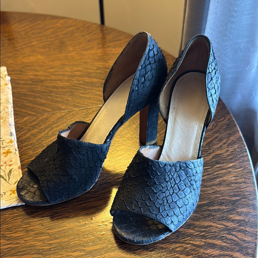 Maison Martin Margiela Black Textured Heels